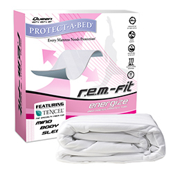 REM Fit Energize Smooth Mattress Protector - Dream Mattress Organics