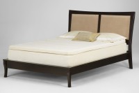 Mattress on platform bed without optional foundation.